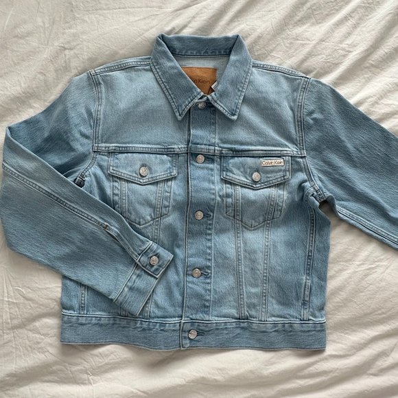 CALVIN KLEIN - Classic Trucker Jacket - Color Marbled Beacon - Picture 1 of 6